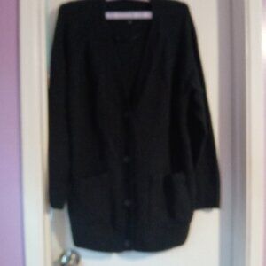 GAP Women's Long Black Cardigan Size Large